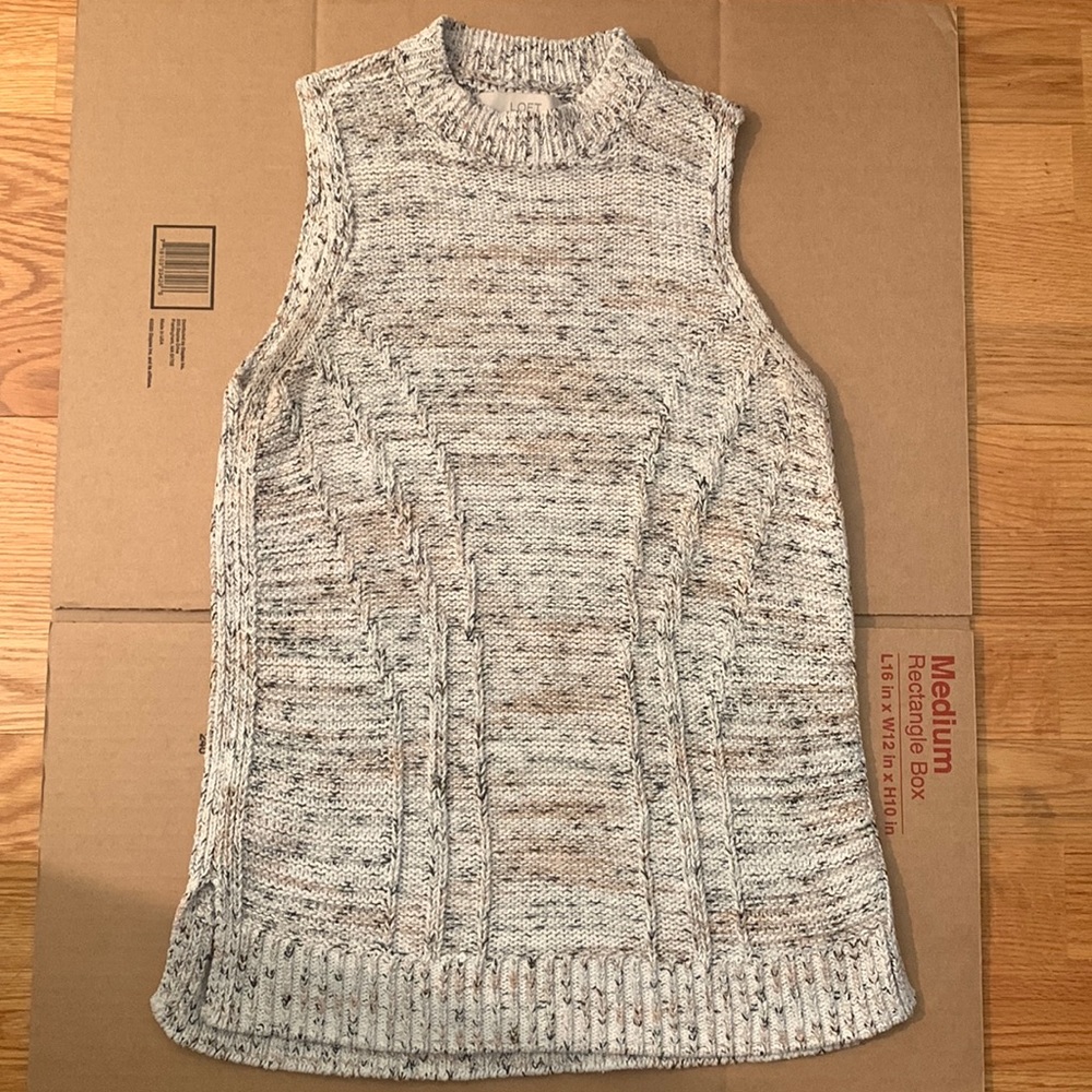 $20 - Loft Sweater Vest - tonal multicolored
